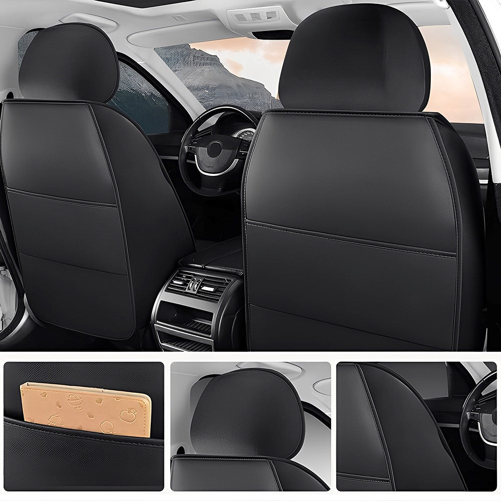 Waterproof Faux Leather Car Seat Covers – 5-Piece Universal Fit for Cars, SUVs & Trucks