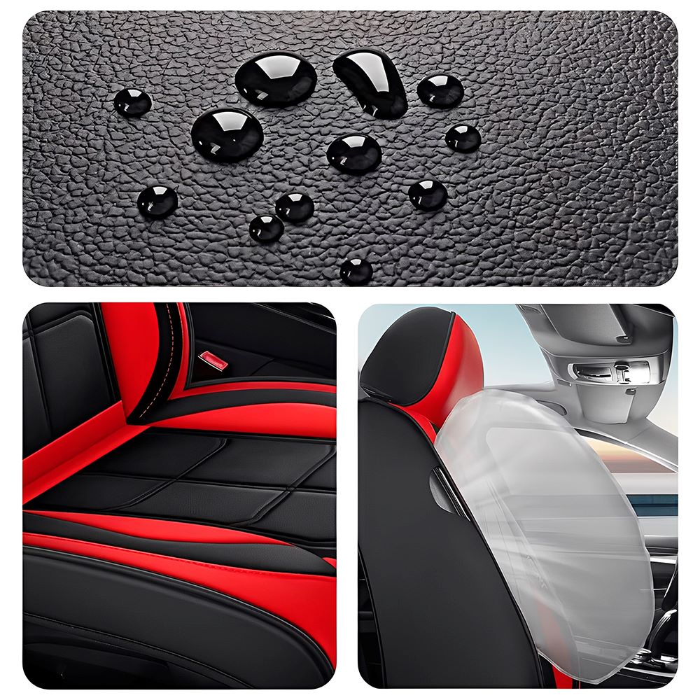Waterproof Faux Leather Car Seat Covers – 5-Piece Universal Fit for Cars, SUVs & Trucks
