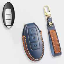 Load image into Gallery viewer, Genuine Leather Key Fob Cover for Nissan X-Trail, Qashqai, Tiida, Altima, and Sylphy (3-5 Button)