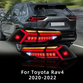 New LED Tail Light Assembly for Toyota RAV4 2020 2021 2022 Dynamic Running Lights & Flowing Turn Signals