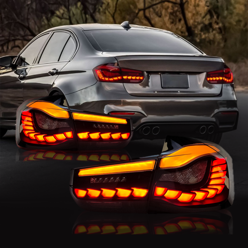 Suitable for BMW 3 Series/M3 (2013-2018, F30/F35) LED Dragon Scale Tail Light Assembly