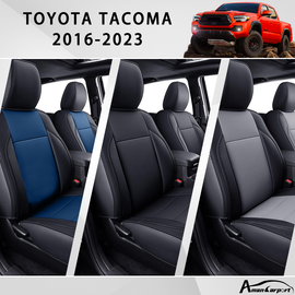 Custom Luxury Leather Car Seat Covers for Toyota Tacoma Crew Cab (2016-2023)