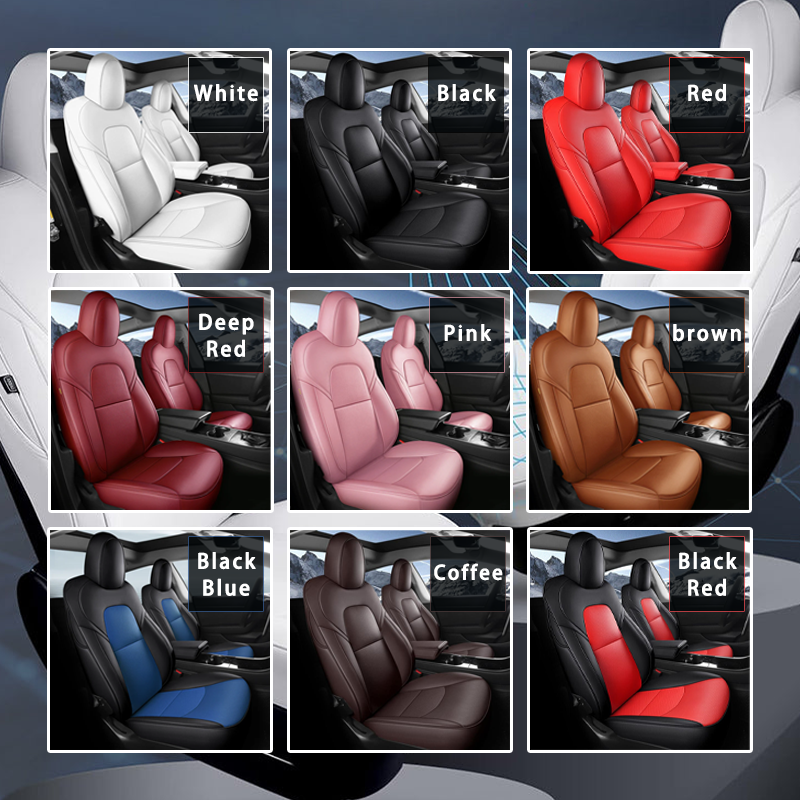 All-Inclusive Custom Tesla Model 3/Highland/Y Nappa Leather Car Seat Covers Full Set