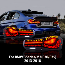 Load image into Gallery viewer, Suitable for BMW 3 Series/M3 (2013-2018, F30/F35) LED double dragon scale taillight assembly