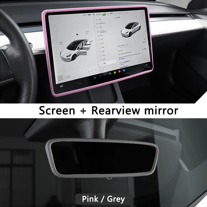 Silicone protective cover for the central control display screen of Tesla Model 3/Y/Highland