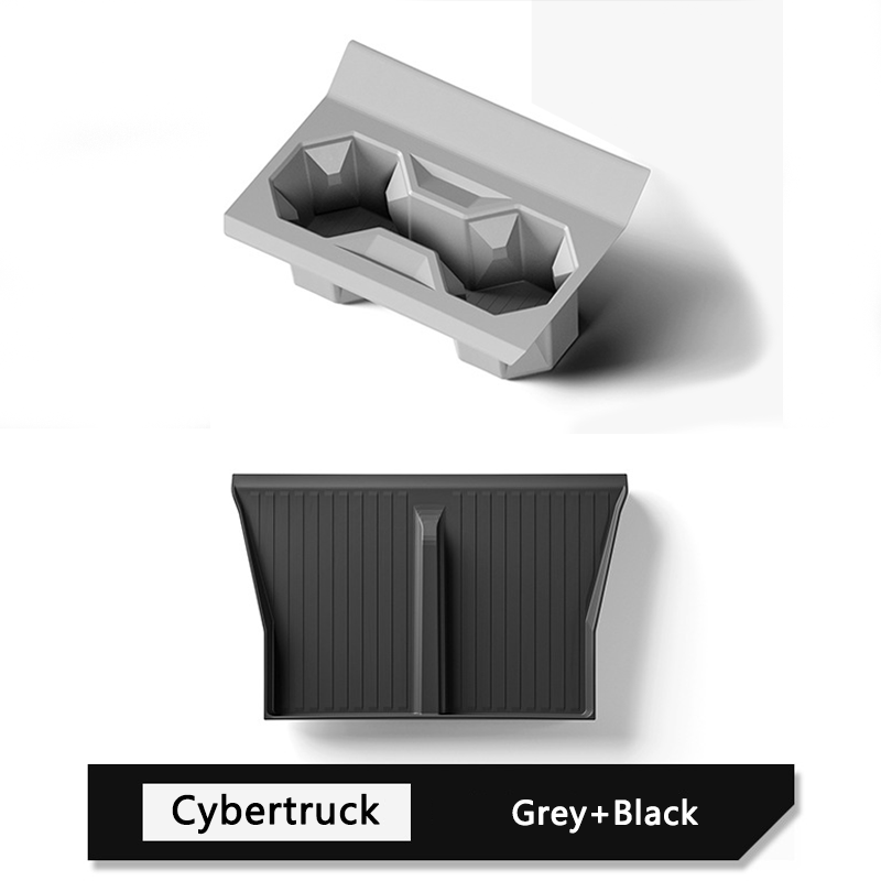 Suitable for 2023-2024 Tesla Cybertruck Central Control Silicone Wireless Charging Pad with Cup Holder