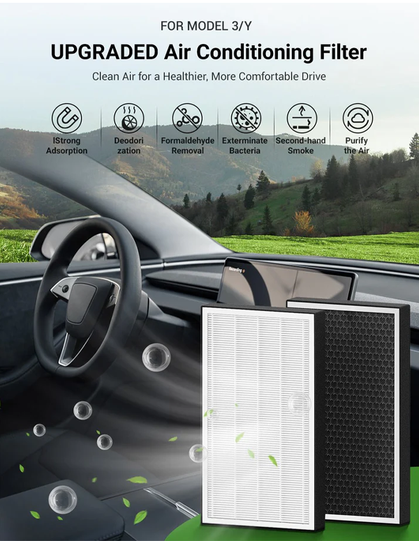 Suitable For Tesla Model 3\Y\Highland Air Conditioning Filter Air Filter Activated Carbon Filter