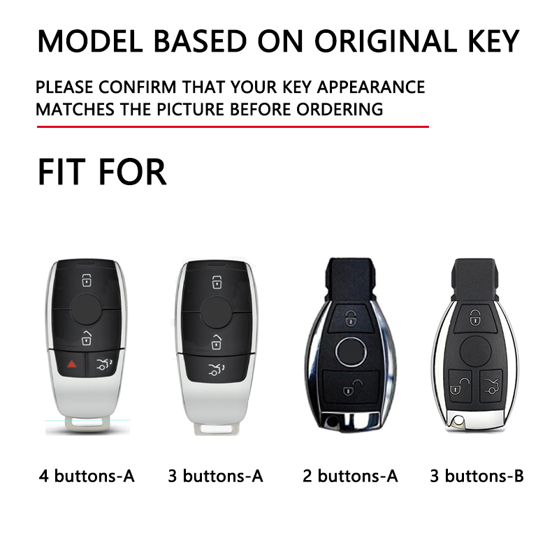 Suitable For Mercedes-Benz C-Class E-Class/GLK/R350/GL/GLC High-End Protection High-Quality Leather Key Cover