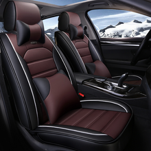 Load image into Gallery viewer, Universal Full Cover Leather Car Seat Covers Four Season Use Comfortable for Five Seats