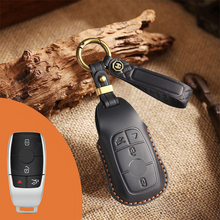 Load image into Gallery viewer, Genuine Leather Key Fob Cover for Mercedes-Benz