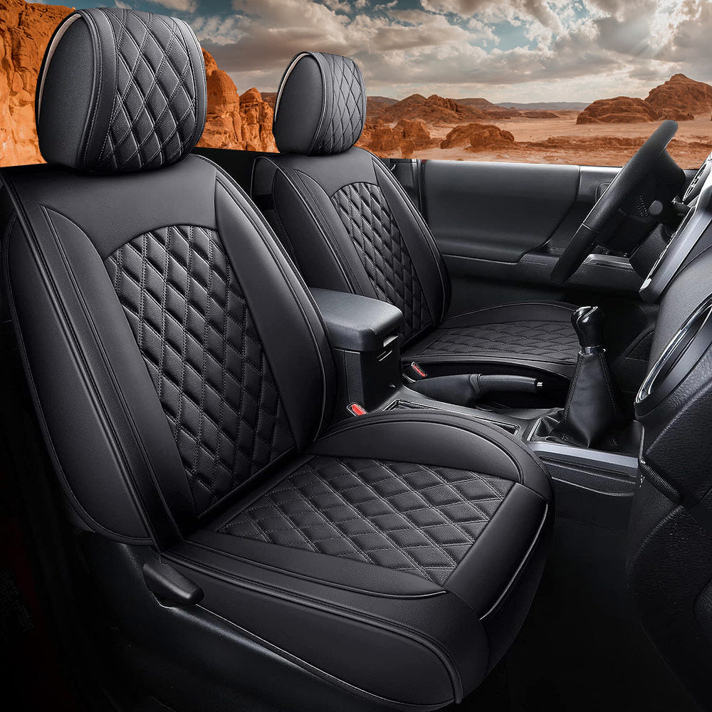 Custom Leather Car Seat Cover Full Set Fit For Ford F150 (2009-2025), F250, F350, F450(2017-2025)