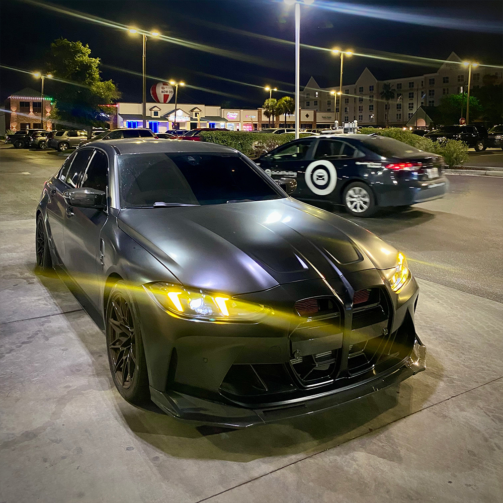 Snake Eyes Style Headlights for BMW 4 Series G22 G23 G26 M3 M4 (2021 - Present) Assembly Upgrade, Amber DRL