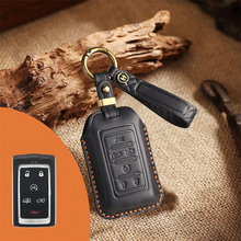 Load image into Gallery viewer, Genuine Leather Key Fob Cover for Jeep