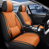 Car Seat Covers Front & Rear Seats, 5-Pack Set, Premium Faux Leather Car Seat Cushion - Universal Fit for Most Sedans, SUVs, and Pickup Trucks