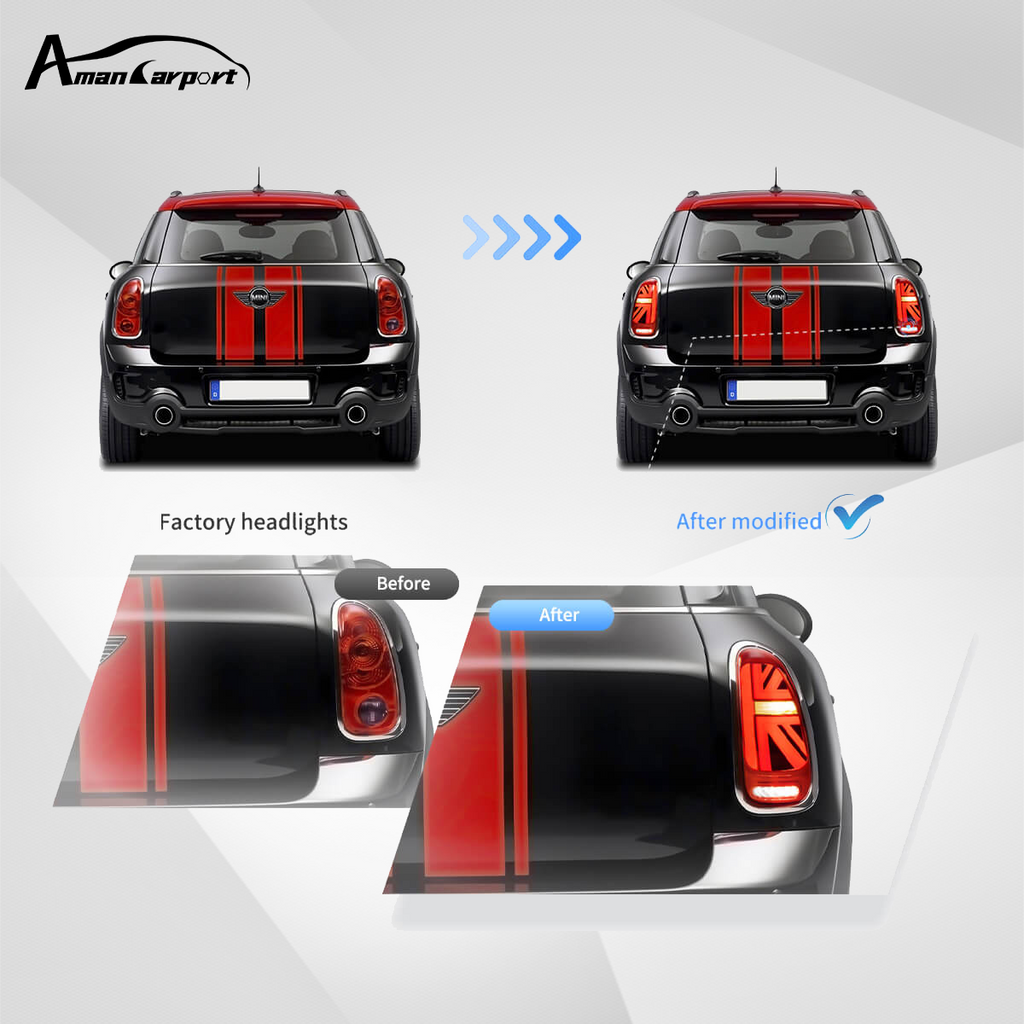 LED Taillights for Mini Cooper Countryman R60(2011-2016),With Dynamic Welcome Lighting