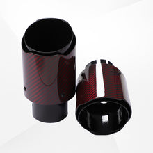 Load image into Gallery viewer, 4&quot; Red Carbon Fiber Exhaust Tip – Universal Fit, 3.5″–4.5″ Size Options | Modified Car Upgrade
