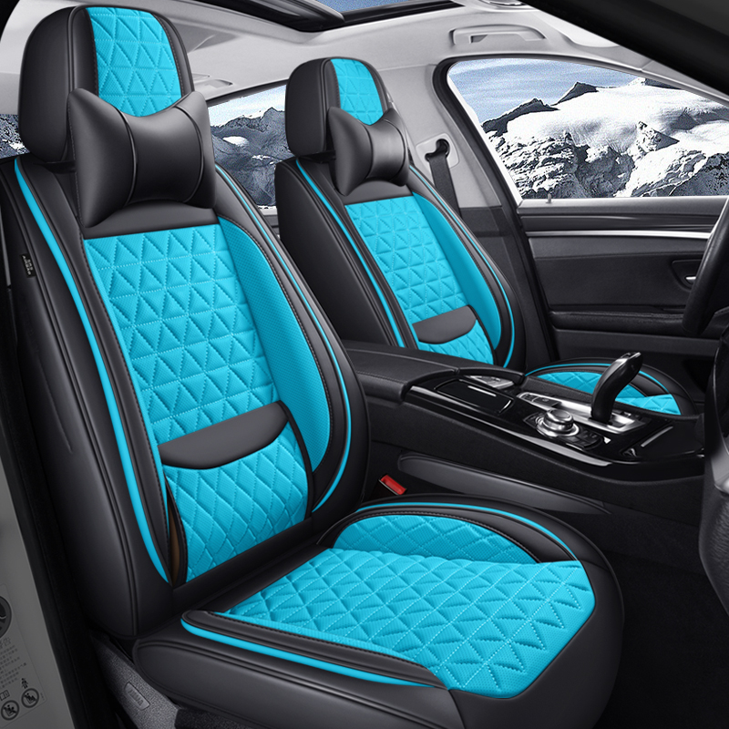 Car Seat Covers Full Set, Leatherette Automotive Cushion Covers for Cars, SUVs, and Pick-up Trucks