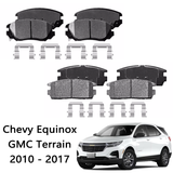 Front and Rear Ceramic Disc Brake Pads for 2010 - 2017 Chevy Equinox GMC Terrain