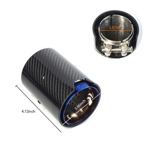 Load image into Gallery viewer, Suitable for BMW M2/M3/M4: New Baked Blue Carbon Fiber Exhaust Tailpipe Decoration