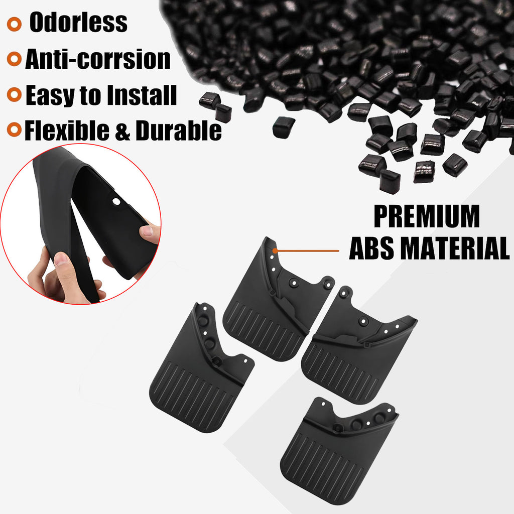 No-Drill Mud Flaps for 2005-2025 Toyota Tacoma 4-PC Heavy-Duty Splash Guards Set
