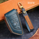 Genuine Leather Key Fob Cover for BMW 3, 5, and 7 Series, X1, X2, X3, X4, X5, X6, X7, and Other Models