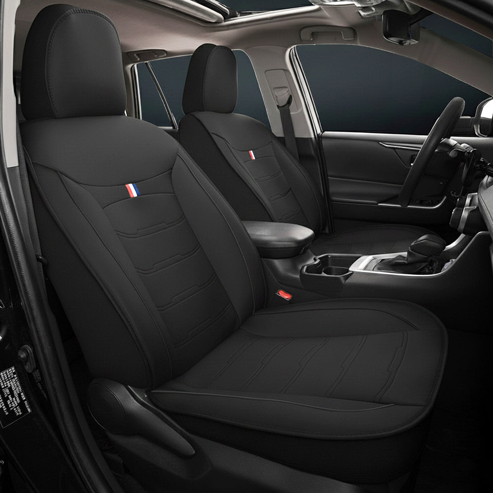 Universal Fit Faux Leather Car Seat Covers – 5-Piece Set, Waterproof, Easy Care for Most Vehicles