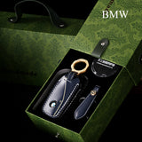 High-Quality Leather Car Key Cover, Suitable for BMW 5 Series, 7 Series, and Other Models