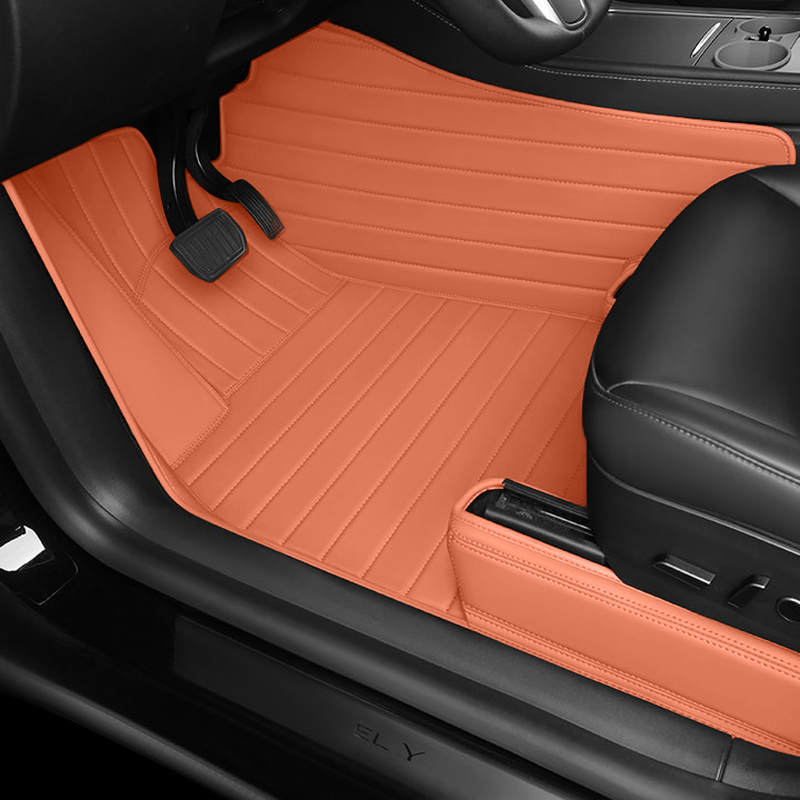 Special for Tesla Model 3 and Model Y 360° Aviation Soft Package Full Wrap All-Weather Leather Floor Mat