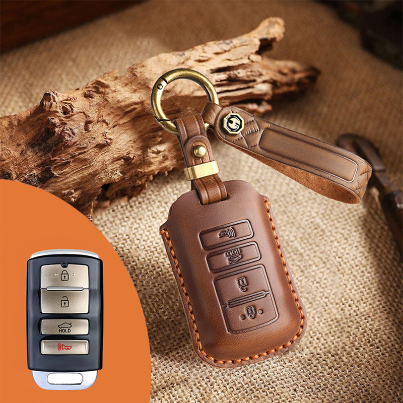 Genuine Leather Key Fob Cover for Kia