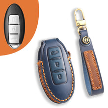 Load image into Gallery viewer, Leather Smart Car Key Cover Case for Nissan X-Trail, Qashqai, Tiida, Altima, and Sylphy