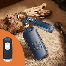 Load image into Gallery viewer, Genuine Leather Key Fob Cover for Mazda