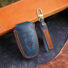 Load image into Gallery viewer, Genuine Leather Key Fob Cover for Ford Series (3-5 Buttons)