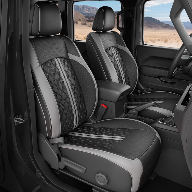 Jeep Wrangler JK JL Seat Covers 2007–2026 2 Door & Unlimited Custom Fit Leather