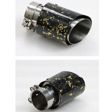 Load image into Gallery viewer, Universal Carbon Fiber Forged Pattern Exhaust Tip - Multicolor Stainless Steel Tailpipe Upgrade