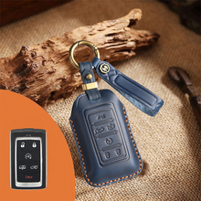 Load image into Gallery viewer, Genuine Leather Key Fob Cover for Jeep