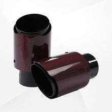 Load image into Gallery viewer, 4&quot; Red Carbon Fiber Exhaust Tip – Universal Fit, 3.5″–4.5″ Size Options | Modified Car Upgrade
