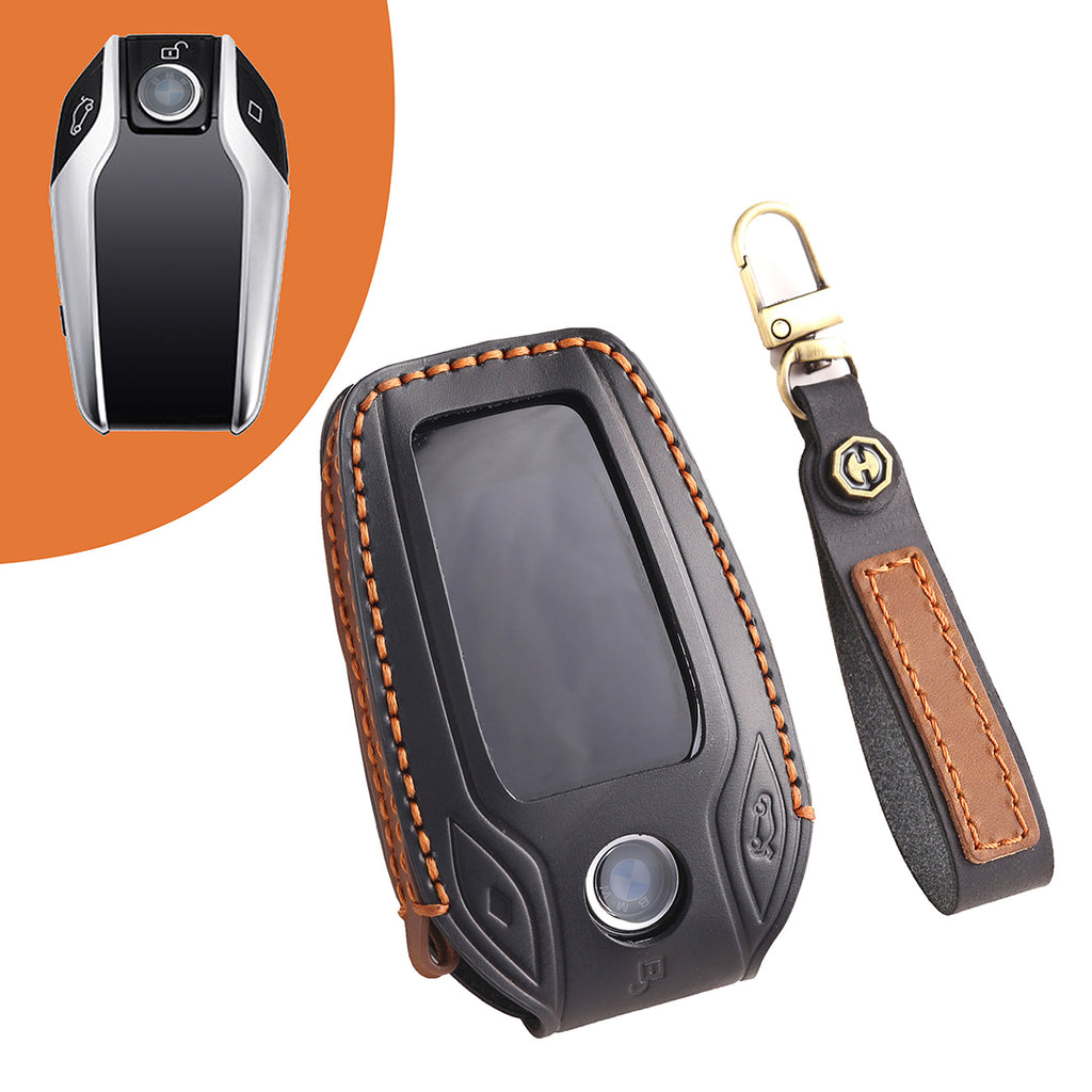 Leather Smart Car Key Protective Cover for BMW 3 5 7 Series x1 x2 x3 x4 x5 x6 x7 and Other Models