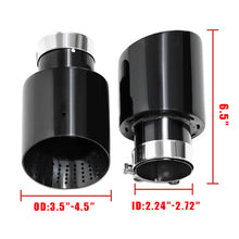 Load image into Gallery viewer, 4 Inch Stainless Steel Exhaust Tip Matte Silver or Black Honeycomb Design Universal Bolt-On