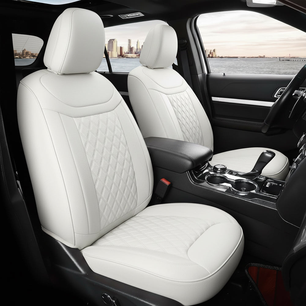 Amancarport Custom Fit Car Seat Covers Full Set For Ford Explorer 6-7 Seats (2020-2025)