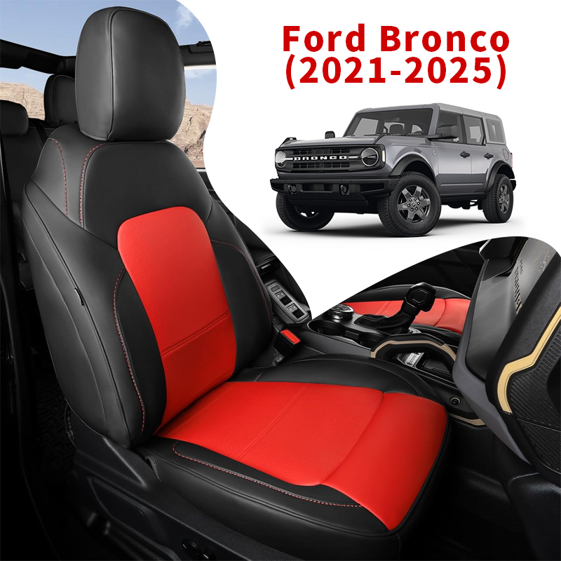 AmanCarport Custom Car Seat Covers Full Set for Ford Bronco 4 Door (2021-2025)