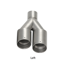 Load image into Gallery viewer, Universal Y-Shaped Dual Outlet Honeycomb Exhaust Tip/ Sandblasted Stainless Steel Muffler