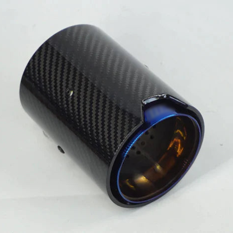 Suitable for BMW M2/M3/M4: New Baked Blue Carbon Fiber Exhaust Tailpipe Decoration