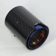 Load image into Gallery viewer, Suitable for BMW M2/M3/M4: New Baked Blue Carbon Fiber Exhaust Tailpipe Decoration