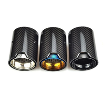 Load image into Gallery viewer, Suitable for BMW M2/M3/M4: New Baked Blue Carbon Fiber Exhaust Tailpipe Decoration