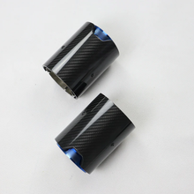 Load image into Gallery viewer, Suitable for BMW M2/M3/M4: New Baked Blue Carbon Fiber Exhaust Tailpipe Decoration