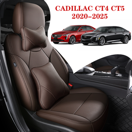 Custom Fit 360° Leather Seat Covers for Cadillac CT4/CT5 (2020–2025) – Full Set, Luxury Design