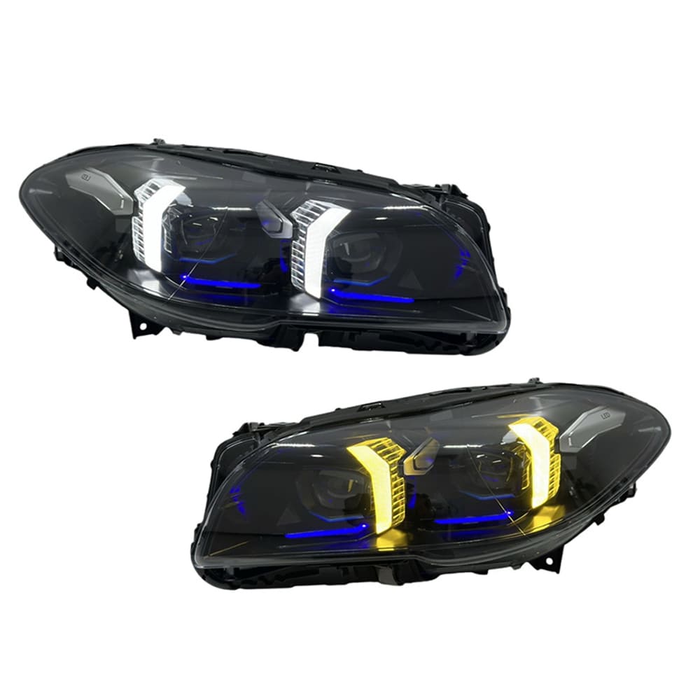 For BMW 5 Series F10 2010-2017 Snake Eyes Style LED Lens Headlights Assembly Upgrade
