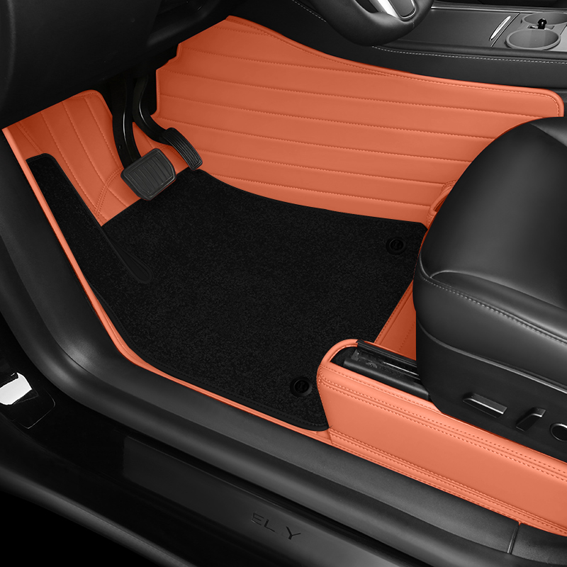 Special for Tesla Model 3 and Model Y 360° Aviation Soft Package Full Wrap All-Weather Leather Floor Mat