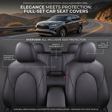 Load image into Gallery viewer, Toyota Highlander 2014-2026 Custom Fit Leather Seat Covers