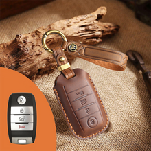 Load image into Gallery viewer, Genuine Leather Key Fob Cover for Kia